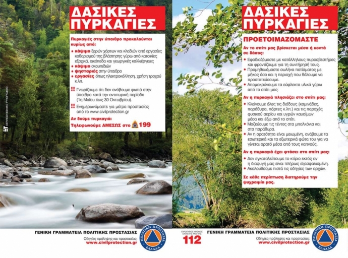 Αντιπυρική Περίοδος 2022 - Αποφυγή Έναρξης Δασικών Πυρκαγιών 