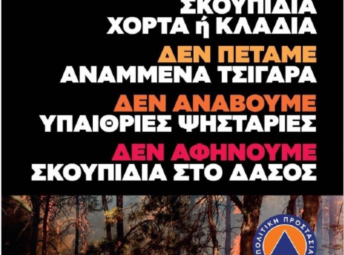 Ενημερωτικό Υλικό για τις Δασικές Πυρκαγιές