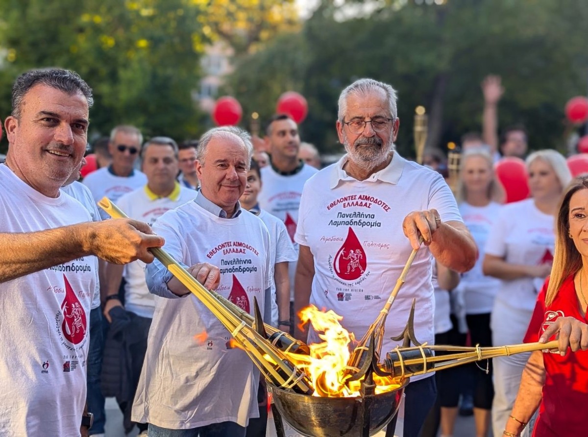 Συμμετοχή του Δημάρχου Τεμπών Γ. Μανώλη στην 22η Πανελλήνια Λαμπαδηδρομία Εθελοντών Αιμοδοτών στη Λάρισα